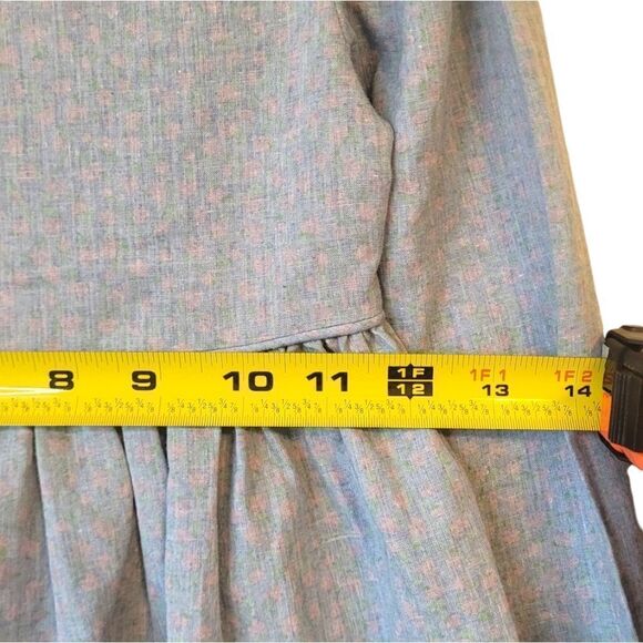 Vintage Girl's Atlanta Mills Inc Blue Ditzy Floral Collared Dress - Picture 7 of 7